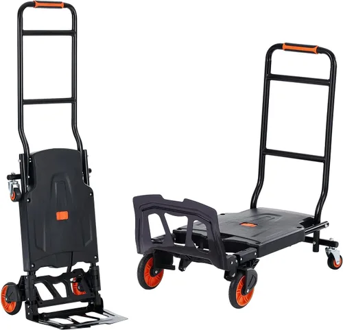 Vista 12 de VEVOR Camión de mano plegable de aluminio, diseño 2 en 1 con capacidad