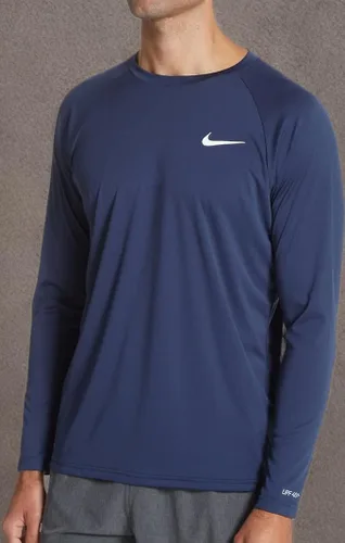 Vista 7 de Nike Essential Long Sleeve Hydroguard Swim Shirt UPF40+ Rash Guard