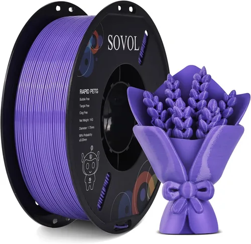 Vista 18 de Sovol Materiales de impresión 3D del filamento 5.74 ft m 2.2 lbs de PETG de Alta precisión, fuerte dureza, tensión de cableado, precisión Verde