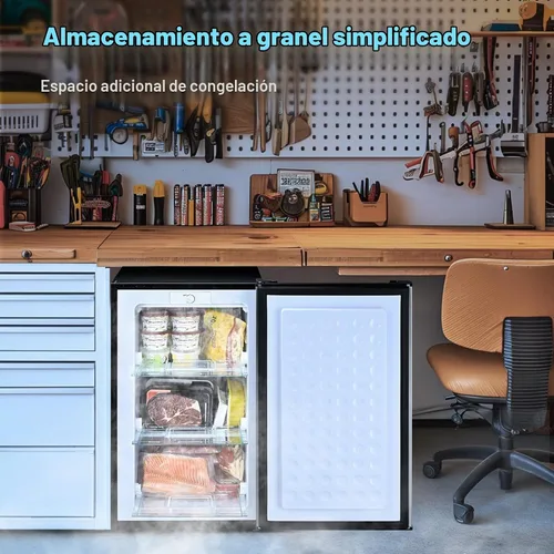 Vista 5 de Anypro Mini Congelador Vertical Compacto de 3 Pies Cúbicos con 3 Puertas de Cajón Desplegables y Termostato Ajustable, Congelador Vertical Pequeño