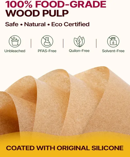 Vista 3 de Katbite 300 piezas de papel de hamburguesa de 6 x 6 pulgadas, papel de hamburguesa, hojas de pergamino sin blanquear, resistentes y antiadherentes