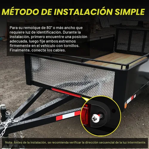 Vista 7 de Nilight Luz de remolque de 16 pulgadas, 12 LED rojos, luces de freno secuenciales, intermitentes, impermeables, barra de identificación trasera