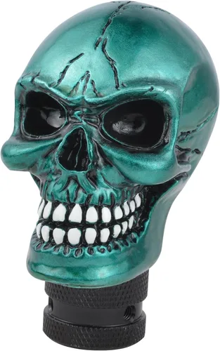 Vista 11 de Palanca de cambios con forma de calavera para palanca de cambios de velocidad, ajuste universal para la mayoría de los coches