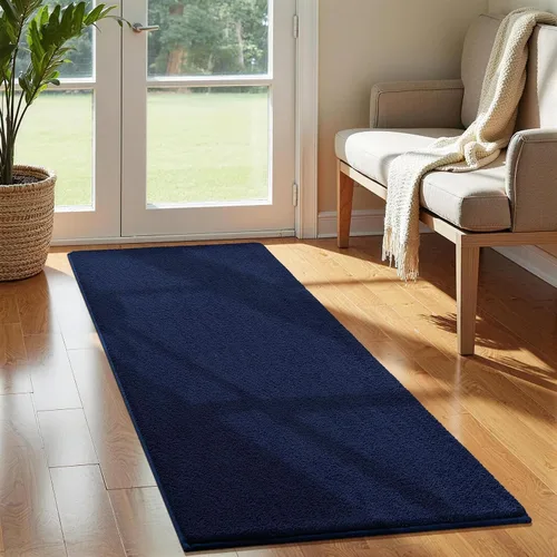 Vista 15 de Vasofe Alfombra de pasillo negra de 2 x 4 pulgadas, alfombra antideslizante de espuma viscoelástica gruesa para interiores, para guardería Negro