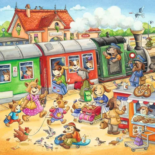Vista 4 de RAVENSBURGER Rompecabezas 05249 Ravensburger, Vacaciones en el país, 3 x 49 piezas, rompecabezas para niños a partir de 5 años