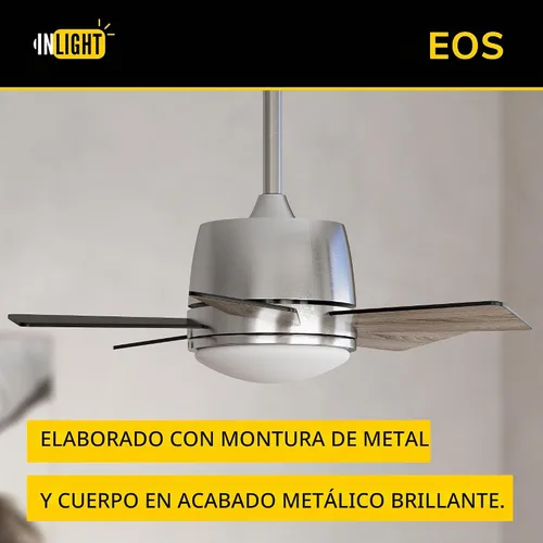 Vista 2 de Inlight Ventilador de techo interior de 30 pulgadas con luz LED, control
