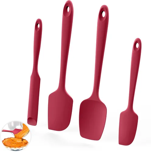 Vista 11 de U-Taste Espátulas de silicona resistentes al calor de 600ºF: Raspador de horneado de silicona flexible de grado alimentario, utensilios de cocina