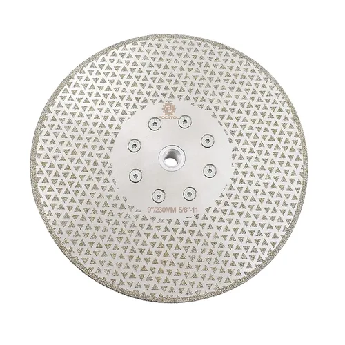 Vista 9 de FOCSTOL Discos de molienda de corte de diamante, hoja de diamante de doble cara galvanizada de 4 pulgadas (4.134 in) para granito, mármol