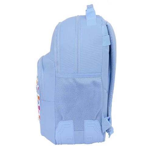 Vista 3 de Mochila Escolar Smiley Joyful Azul Multicolor 32 x 42 x 15 cm