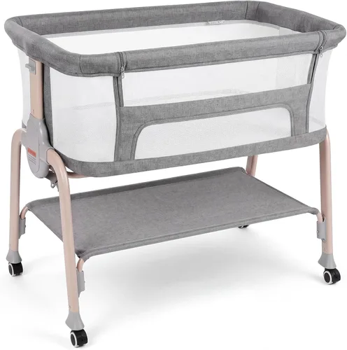 Vista 10 de Cowiewie Moisés de noche, moisés transpirable y colchón, ligero y portátil para dormir de noche (negro) 0-5 Months Baby Infant Up to 33 lb