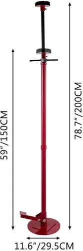 Vista 2 de Underhoist - Soporte de poste de 3/4 toneladas de capacidad, soporte de gato resistente, elevación de 4.9 ft a 6.6 ft, base redonda, con pedal