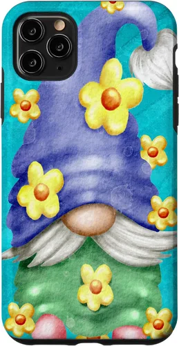 Vista 13 de Floral Spring Gnome for Garden Mom and Summer Cute Flower Case for iPhone 17