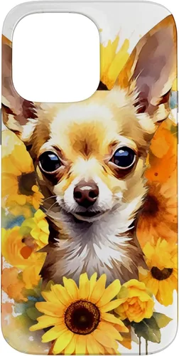 Vista 21 de Chihuahua Dog Watercolor Funda de girasol Chihuahua para iPhone 17