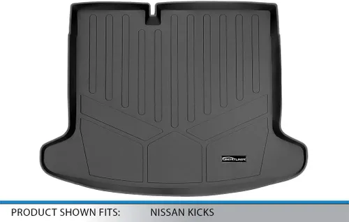 Vista 3 de SMARTLINER Tapete de suelo de carga de ajuste personalizado para todo tipo de clima, compatible con Nissan Kicks 2018-2024