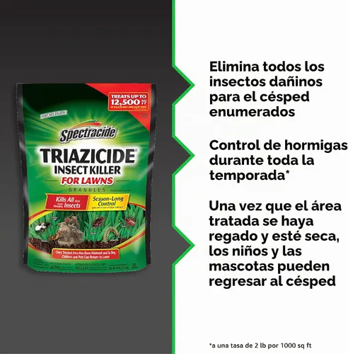 Vista 2 de Insecticida en gránulos Spectracide Triazicide; funciona con la primera aplicación, paquete de 4