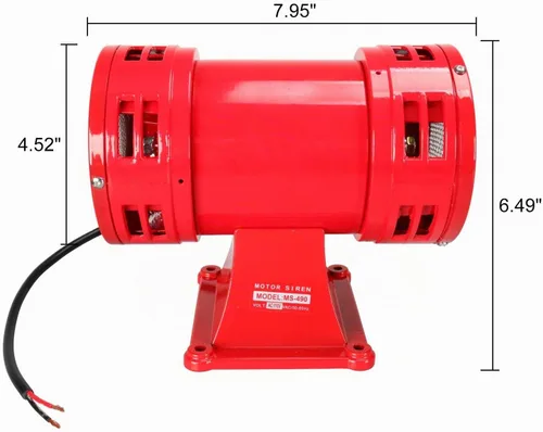 Vista 6 de YaeCCC Sirena Antiaérea, Sirena Eléctrica de Motor de 110V - 150db, Súper Ruidosa para Casa y Exterior