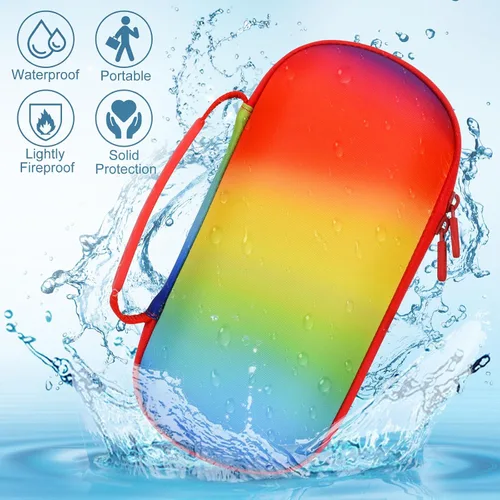 Vista 5 de Estuche rígido, estuche portátil impermeable para altavoz Bluetooth JBL Pulse 5 - Color degradado