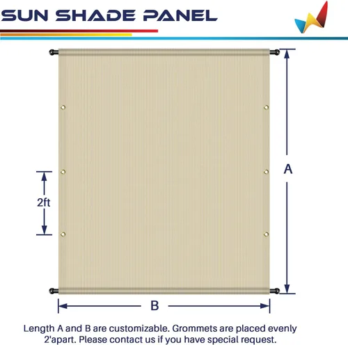 Vista 4 de Windscreen4less - Cubierta universal de repuesto para persiana, color beige, Beige