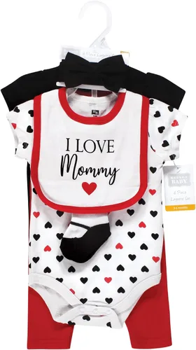 Vista 2 de Hudson Baby Conjunto de canastilla de algodón unisex para bebé