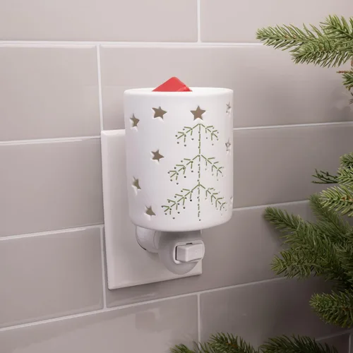 Vista 3 de Scentsationals - Luz nocturna para árbol de Navidad Quemador de cera perfumado festivo para fragancia acogedora para el hogar, acento de estrella