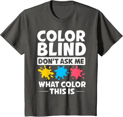 Vista 28 de Color Blind Camiseta Test Funny Glasses Visions, Negro