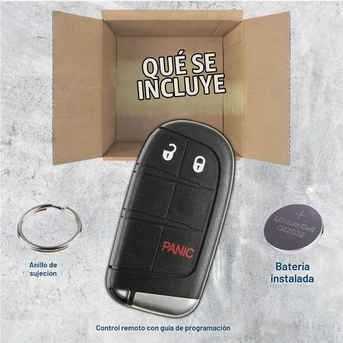 Vista 3 de KeylessOption Llavero de repuesto para 2011 2012 2013 2014 2015 2016 2017 2018 2019 2020 Chrysler 300 Dodge Challenger Hellcat Charger Journey