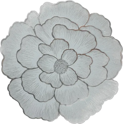 Vista 7 de fanquare Juego de 6 manteles individuales redondos florales dorados en forma de rosa de 15 pulgadas, manteles individuales metálicos impermeables