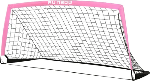Vista 20 de Portería de fútbol infantil de 6 x 4 pies con bolsa de transporte, red de fútbol plegable portátil para entrenamiento de práctica en el patio