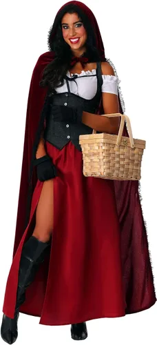 Vista 2 de Women's Plus Size Red Riding Hood Costume, Ravishing Little Red Riding Hood Dress, Fairytale Halloween Outfit