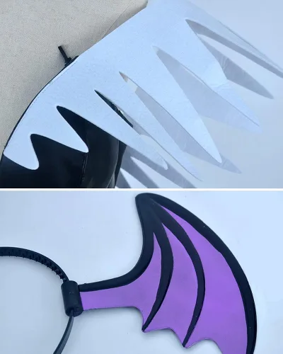 Vista 2 de miccostumes Disfraz de cosplay con diseño de corazón para mujer con alas y leggings