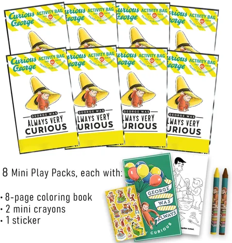 Vista 2 de Monkey Party Favors for Kids Bundle - 8 Pc Mini Activity Packs