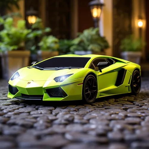 Vista 9 de QUN FENG RC Automóvil de control remoto con diseño 1:18 Lamborghini Aventador, eléctrico y deportivo, para carreras, modelo con licencia, para niños