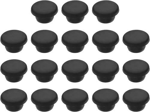 Vista 100 de MECCANIXITY - Tapones de silicona en forma de T (26mm, 1 pulgada de diámetro), color negro