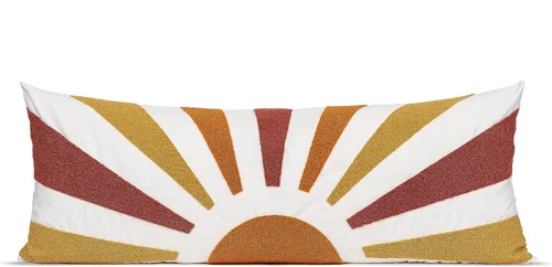 Vista 8 de Sweet Jojo Designs Funda de almohada de cuerpo de hojas botánicas bohemias (almohada no incluida), género neutro, marfil, crema, beige, tostado