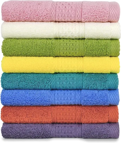 Vista 10 de Cleanbear Paquete de 8 paños de algodón suave, toallas de otoño rojo Rojo ladrillo