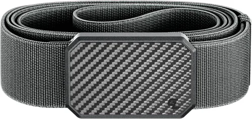 Vista 24 de Groove Life - Cinturón de nailon elástico para hombre con hebilla magnética de aluminio Gun Metal / Dark Earth