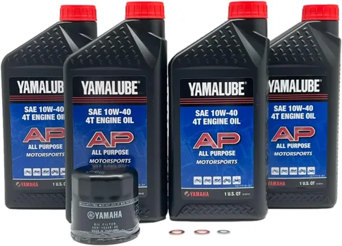 Vista 3 de Yamaha Wolverine X2 / X4 850 Yamalube Kit de cambio de aceite multiusos 10W-40 - LUB-SXSCG-KT-20