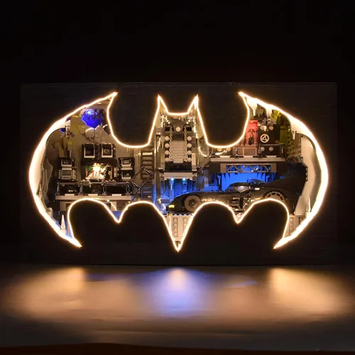 Vista 3 de LightGo Kit de iluminación LED diseñado para Batman, compatible con Lego Batcave Shadow Box 76252, juego de construcción, no incluye
