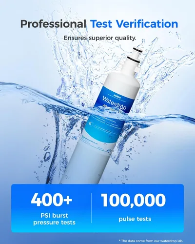 Vista 9 de Waterdrop WD-F19C-AL Filtro de agua alcalino para refrigerador, mejora el pH, repuesto para GE® RPWFE®, filtro de agua para refrigerador RPWF