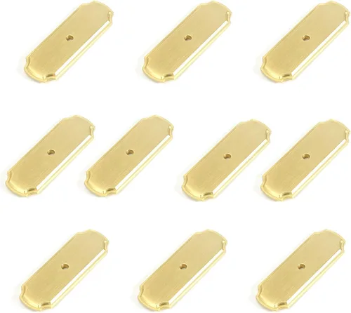 Vista 9 de Paquete de 10 placas traseras para pomos de gabinete, 4.7 pulgadas de largo y 0.9 pulgadas de ancho, placas traseras de aleación de zinc para pomos