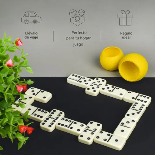 Vista 8 de Queensell Juego de dominó para adultos – Dominó – Juegos de mesa clásicos, juegos familiares de dominó dobles 6 para niños y adultos – Juego