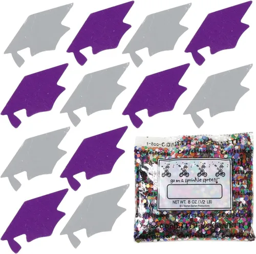 Vista 142 de Confetti Grad Cap Negro, Azul Marino Combo - 2 bolsas de media onza (1 oz)