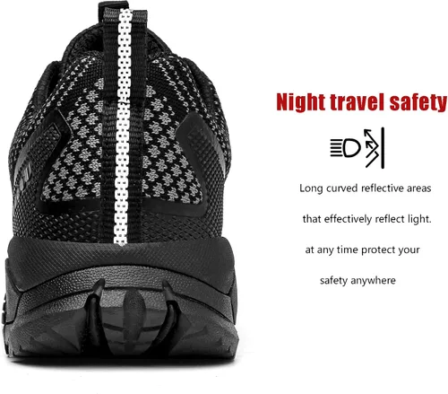 Vista 5 de ulogu Waterproof Steel Toe Shoes for Men Women Comfy Lightweight Slip Resistant Work Safety Sneakers 6-Month Warranty