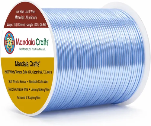 Vista 68 de Mandala Crafts - Alambre de aluminio anodizado de calibre 22 para hacer joyas - 137.2 m de alambre flexible surtido y coloreado - Doble para bonsái
