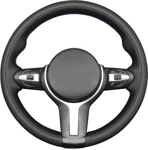 Vista 12 de MEWANT - Funda para volante de automóvil cosida a mano de Athsuede para BMW F87 M2 F80 M3 F82 M4 M5 F12 F13 M6 F85 X2 X5 M F86 X6 M F33 F30 M