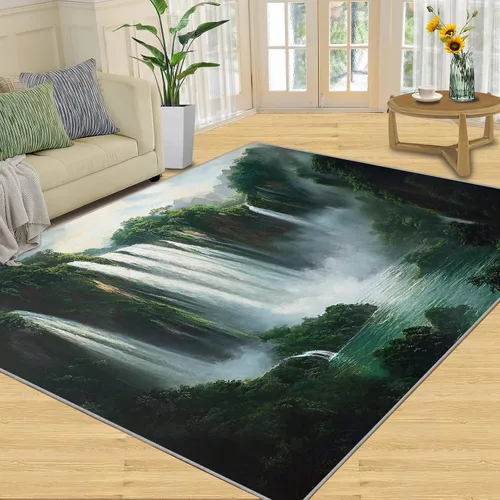 Vista 11 de Girl Horse Rugs for Bedroom, Horse Area Rug, Animal Rugs for Living Room, Indoor Non-Slip Rug, Machine Washable Carpet for Front Entrance Floor
