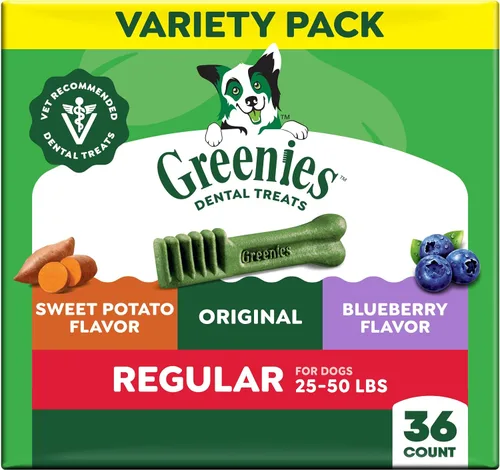 Vista 20 de Greenies Golosinas dentales regulares para perros, menta, original