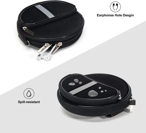 Vista 3 de Funda portátil para reproductor de CD, riñonera impermeable para reproductor de CD con correa de mano compatible
