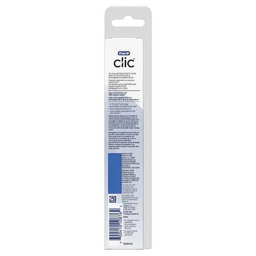Vista 3 de Oral-B Clic - Cabezales de repuesto para cepillos de dientes, color blanco, 2 unidades (paquete de 3)