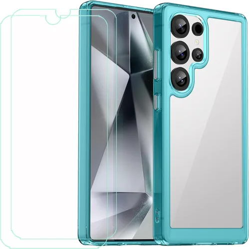 Vista 12 de Funda de TPU para ExAchat C25 Ultra + 2 HD de vidrio templado, carcasa protectora trasera – 9 dureza anti-arañazos protector de pantalla